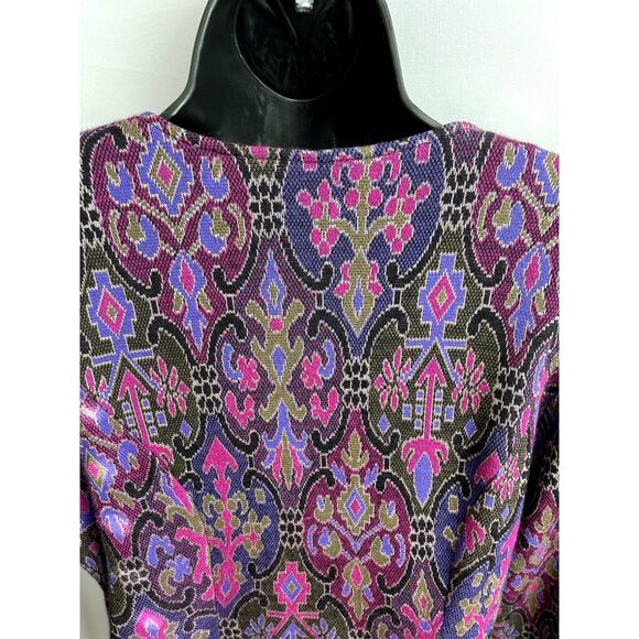 Vintage Judy Tops California Evening Jacket Blazer Purple 100% Cotton M Barbie - Picture 6 of 10